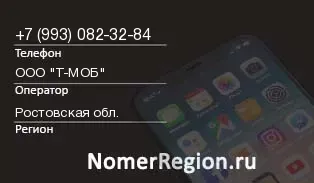 Кто звонил с 9930823284 - регион и оператор